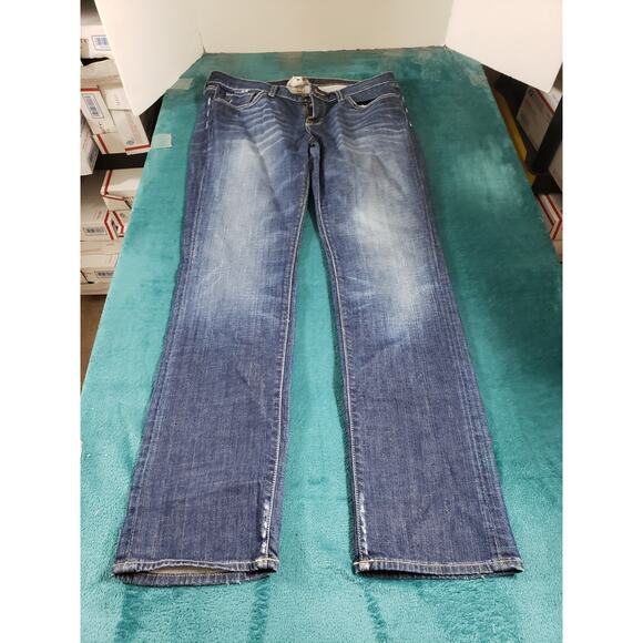 Lucky Brand Jeans Size 14 Womens Blue Stretch Pants Mid Rise Zoe Straight USA - Picture 1 of 13